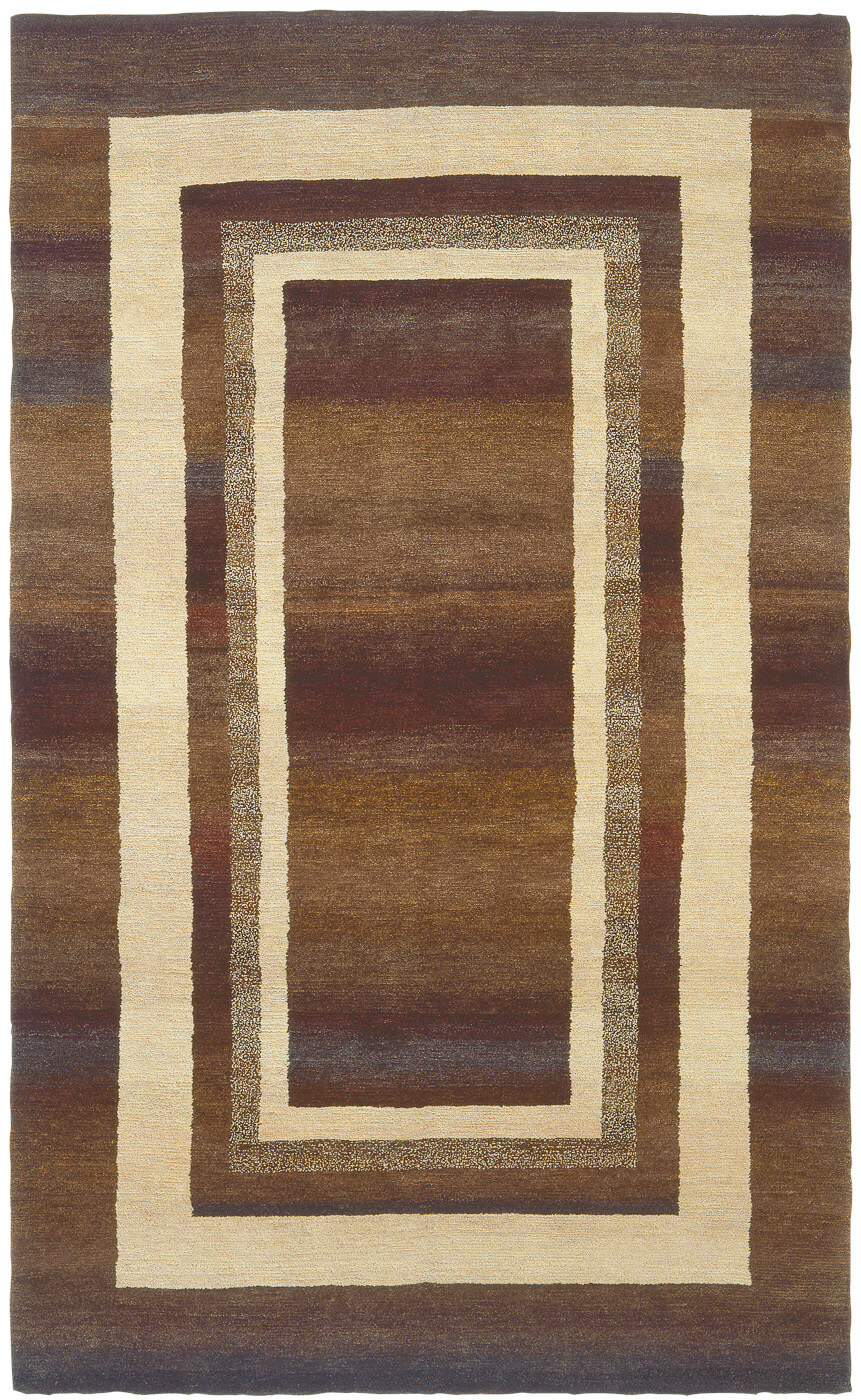 Gamba Triple Border Brown Rug ☞ Size: 250 x 300 cm