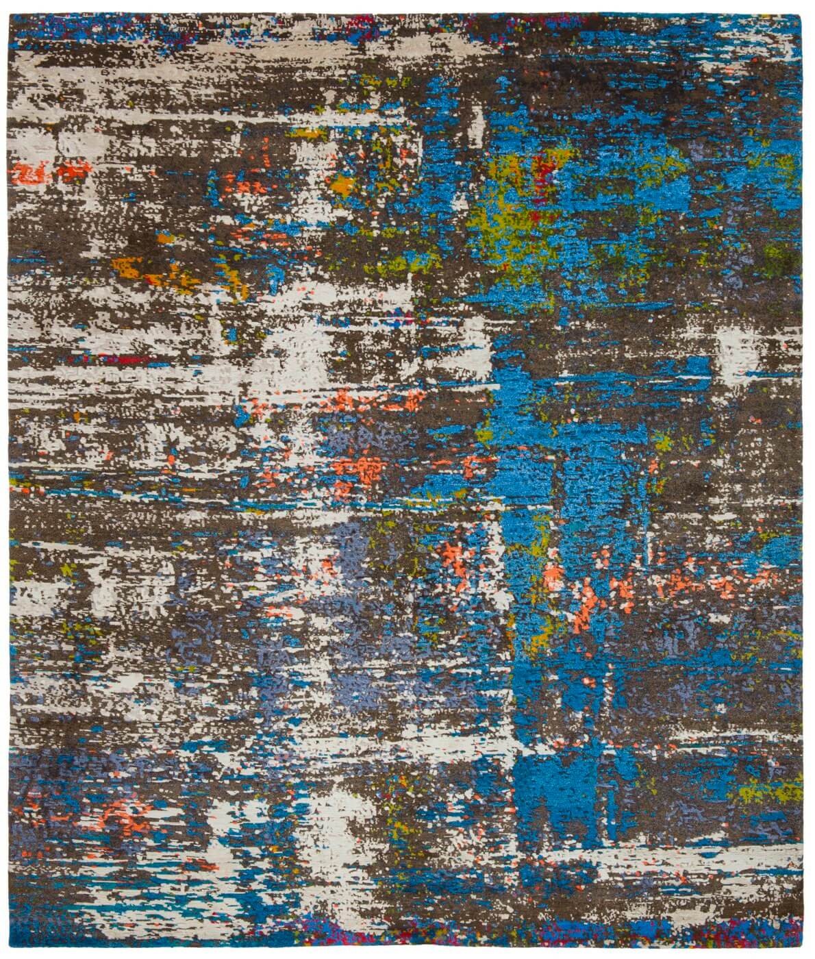 Artwork 18 Multicolor Blue Rug