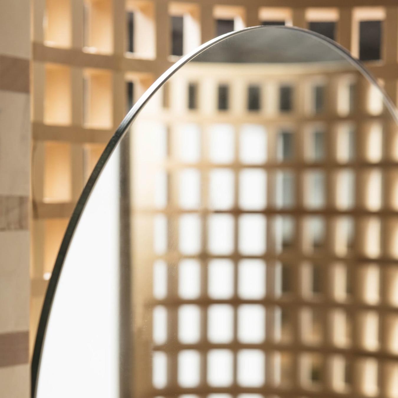 Handcrafted Wooden Floor Mirror