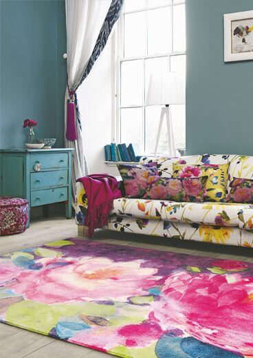 Wool Floral Rug Bluebellgray Cait