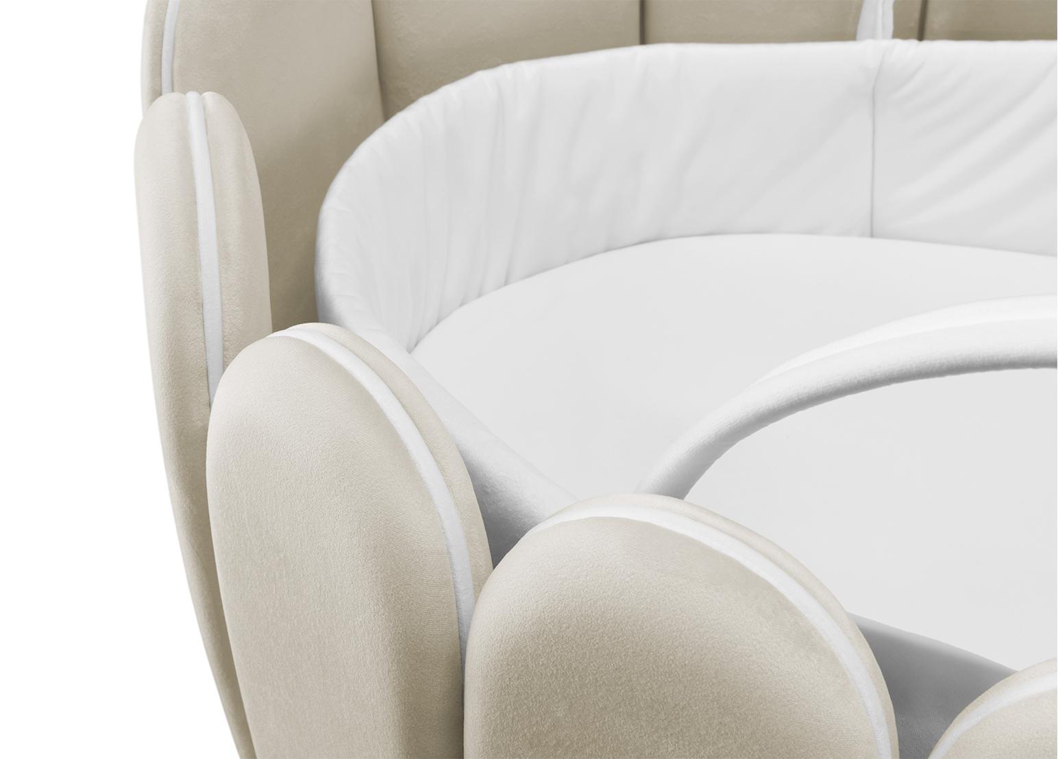 Lotus Beige Rocking Crib