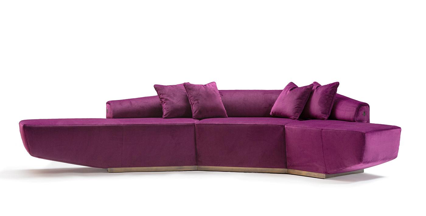 Dubhè Modular Sofa in Fuchsia Tone