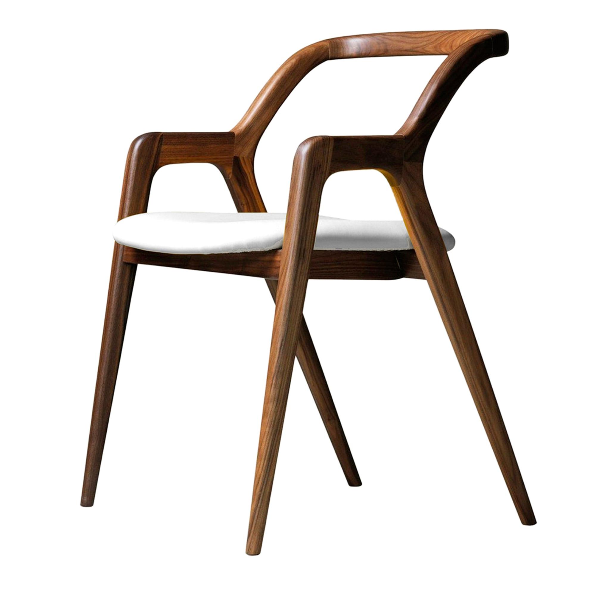 In Breve Artisan Solid Walnut Chair | Upholstery: Leather PANDORA 657