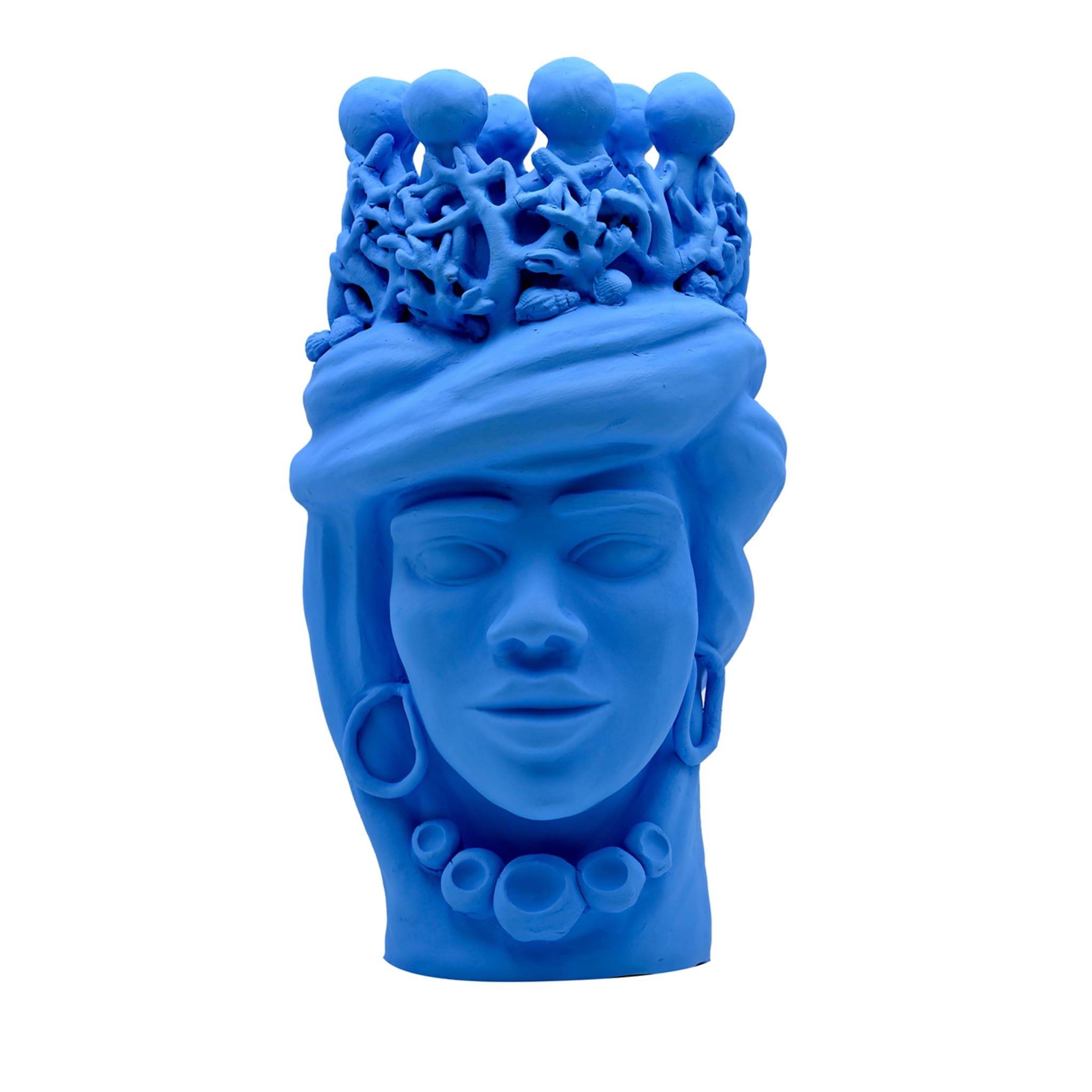 Light Blue Moor's Crafted Sculpture