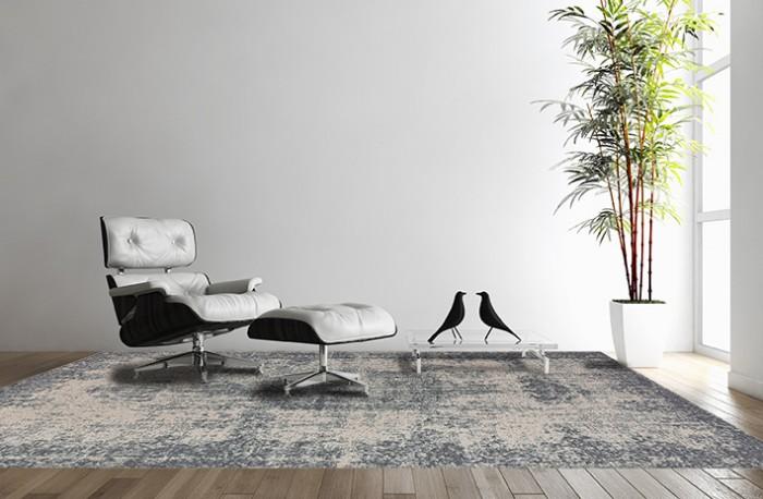 Deco Medallion Light Blue Rug