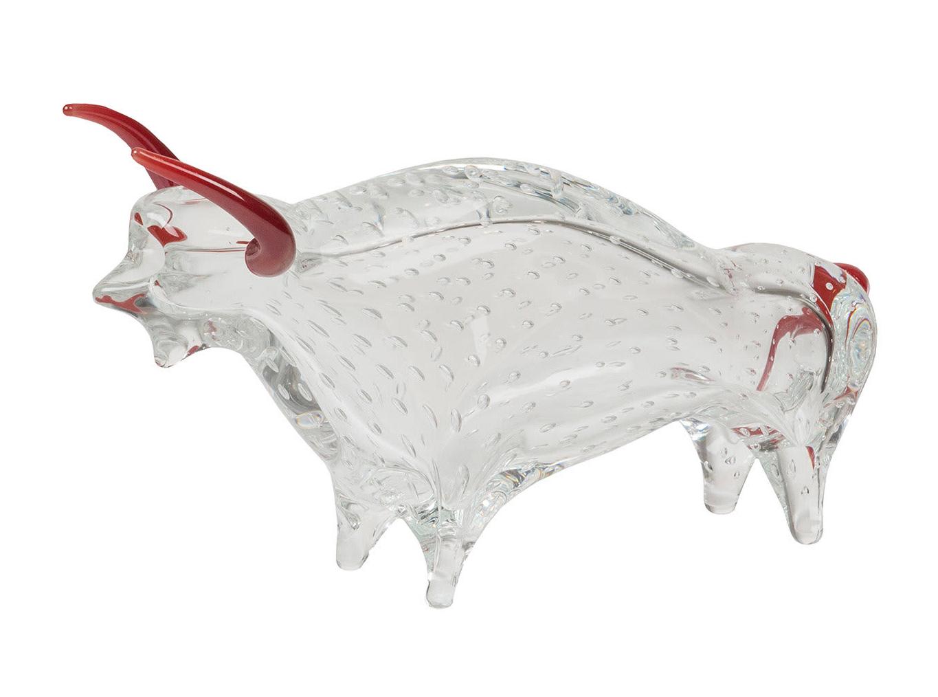 Glass Bull Figure