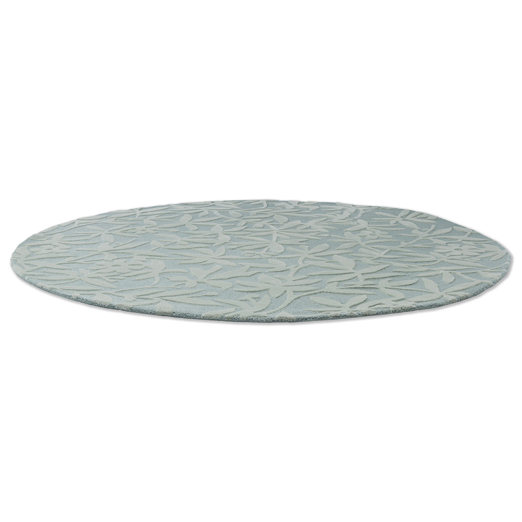 Cleavers-Duck Egg Round Rug ☞ Size: Ø 150 cm