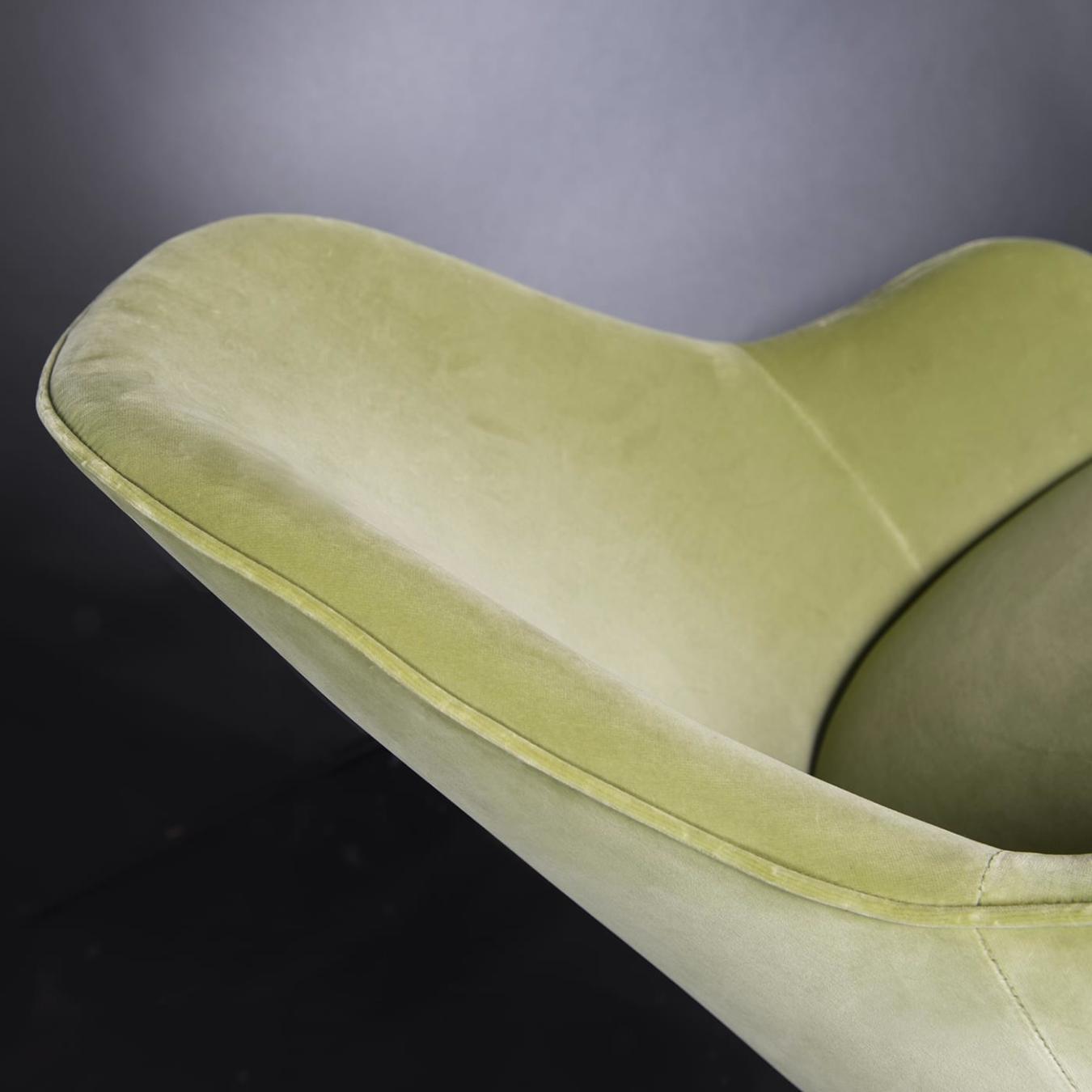Paulette Green Dining Chair with Arms