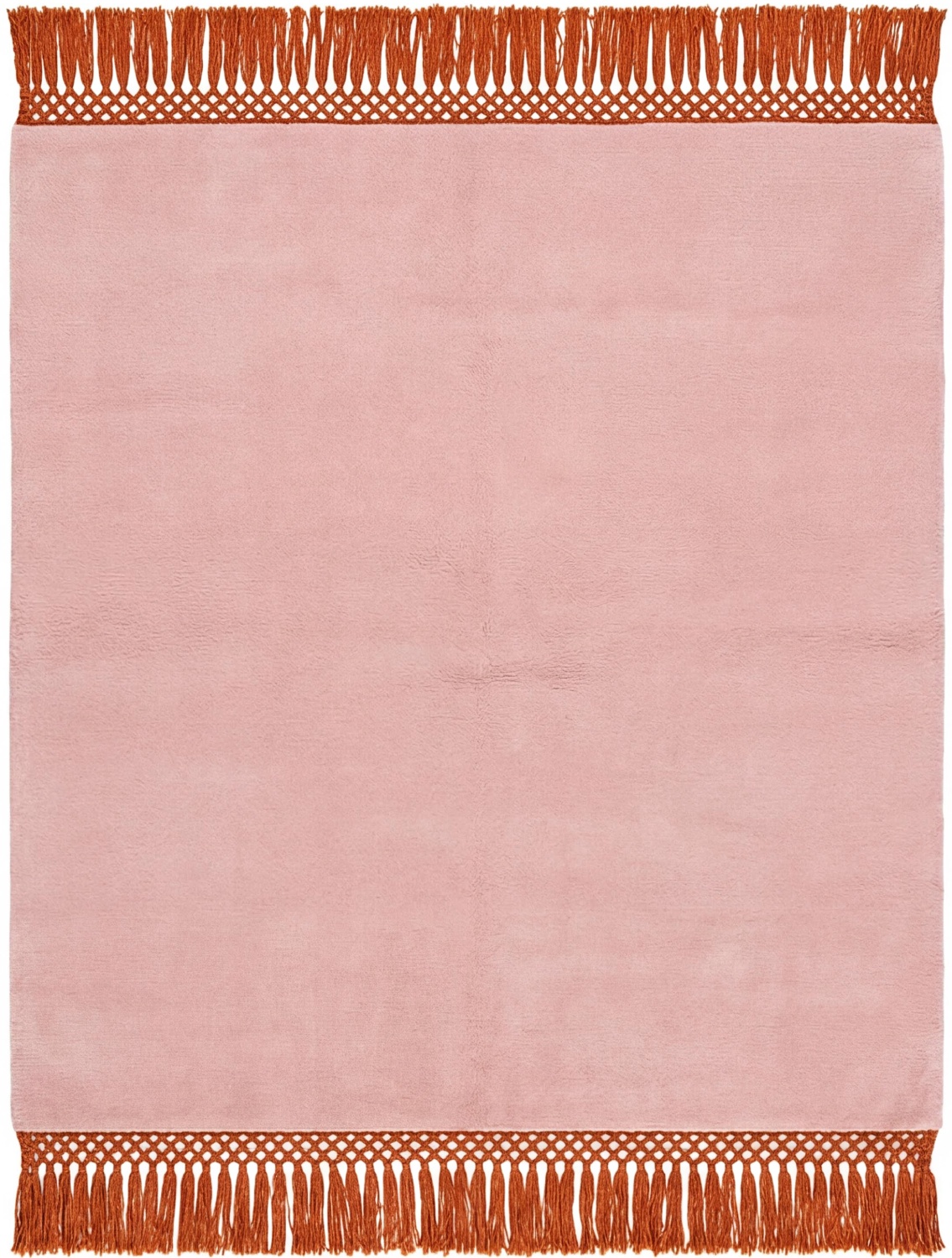 Minimal Fringe Blush Rug