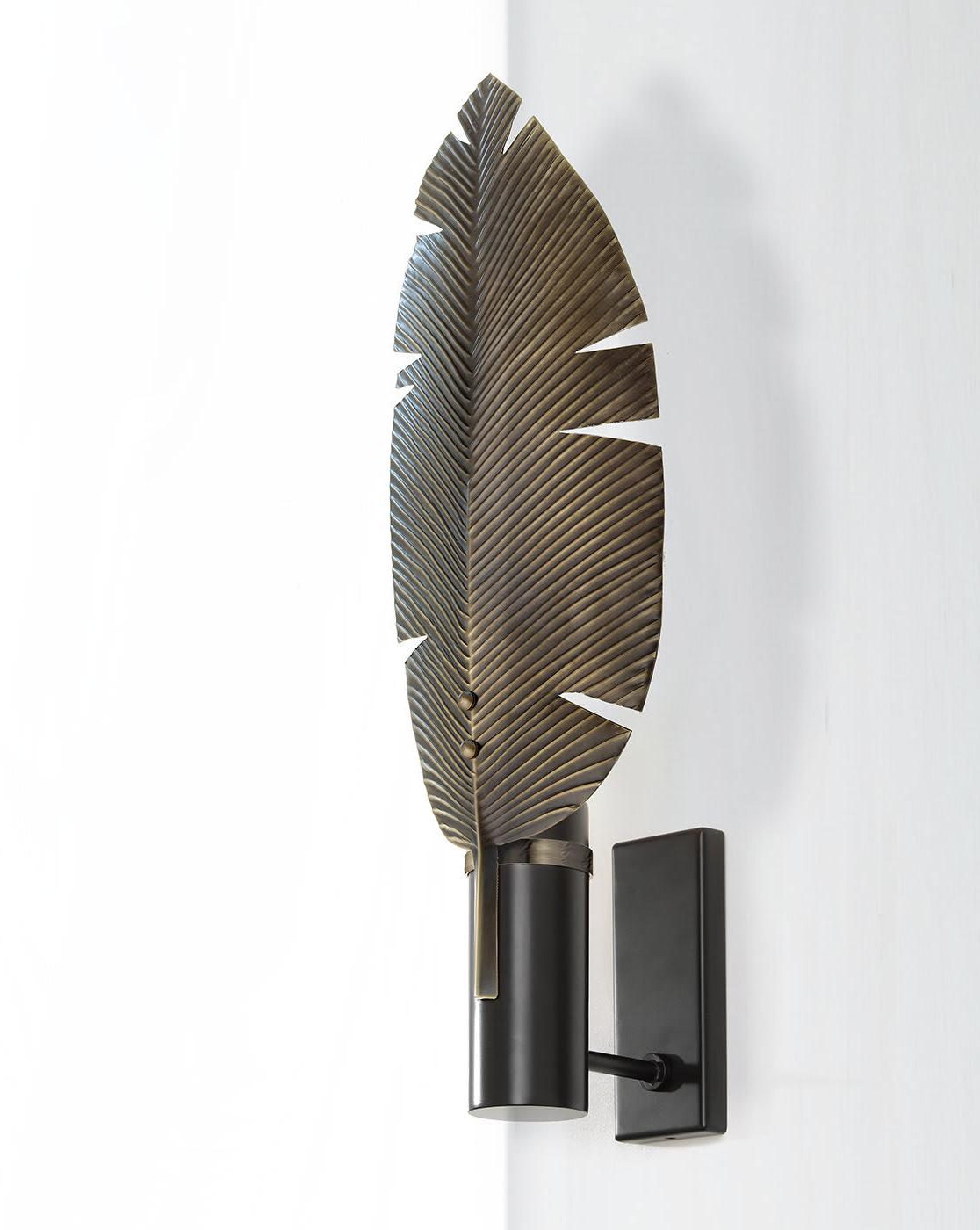 Leaf Black Wall Light