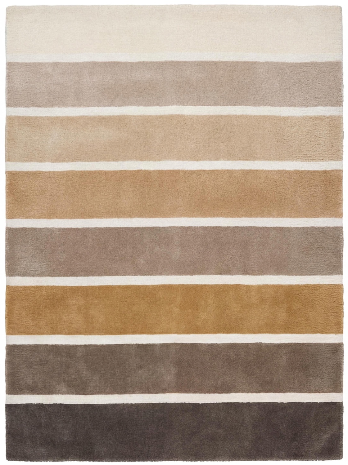 Layered Stripes Brown Rug