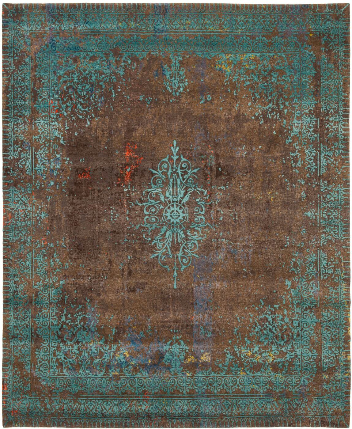 Ferrara Artwork Special Rocked Brown Blue Rug