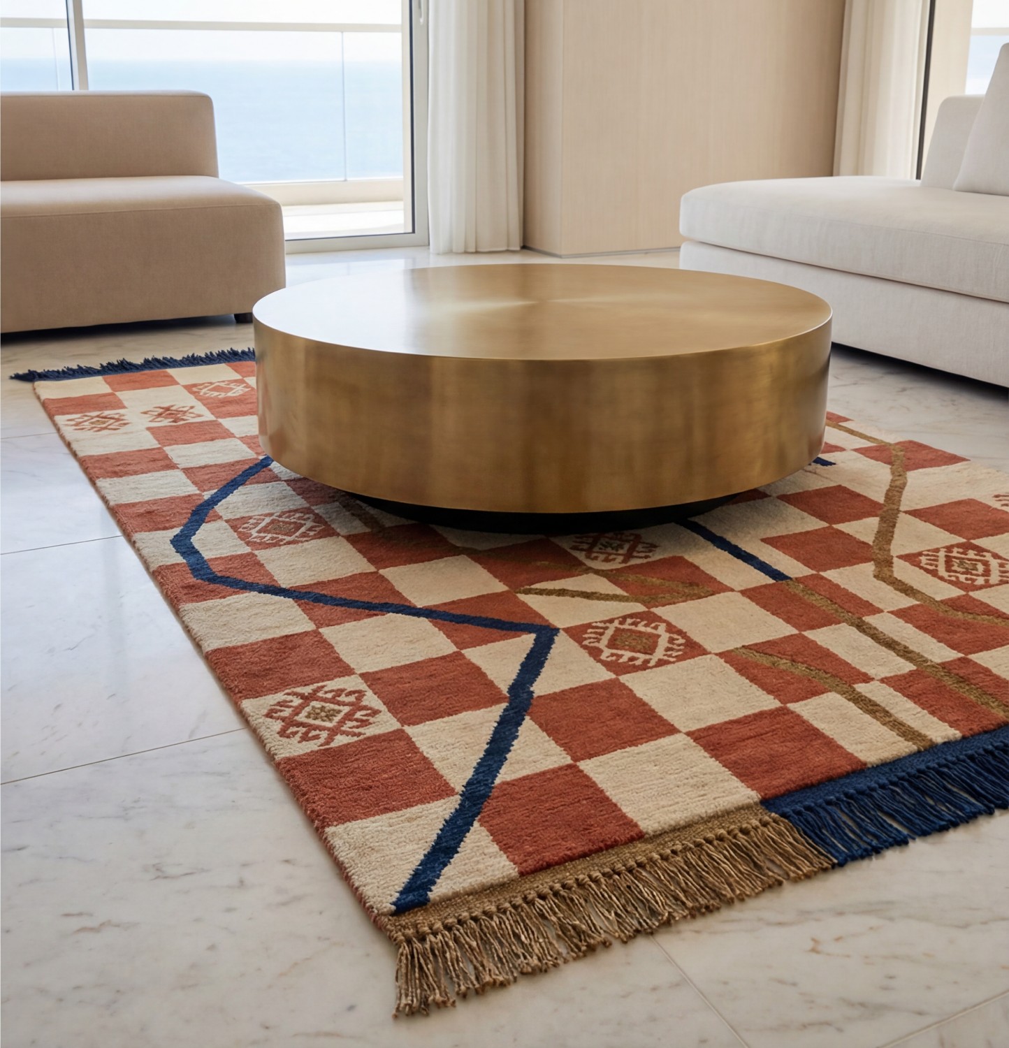 Checker Terra Rug