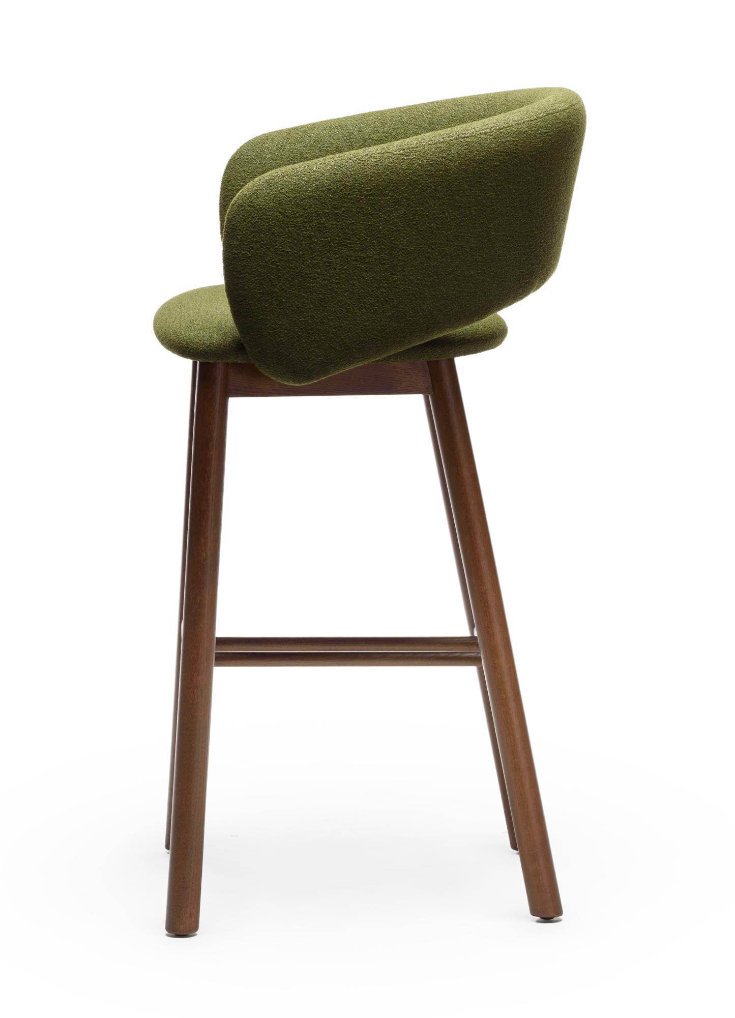 Bel Green Walnut Bar Stool