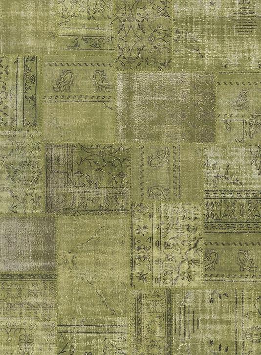 Lemon Green Patchwork Rug