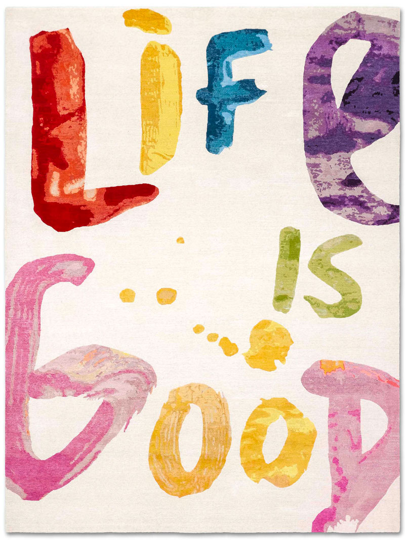 Life is Good Luxury Hand-Knotted Rug