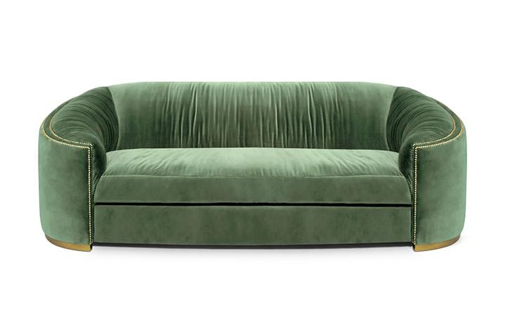 Premium Green Curved Sofa