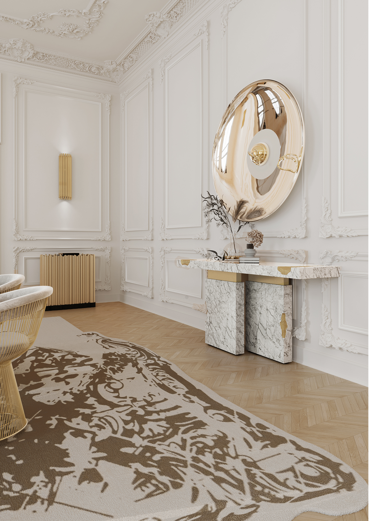 Dominion Carrara Marble Console