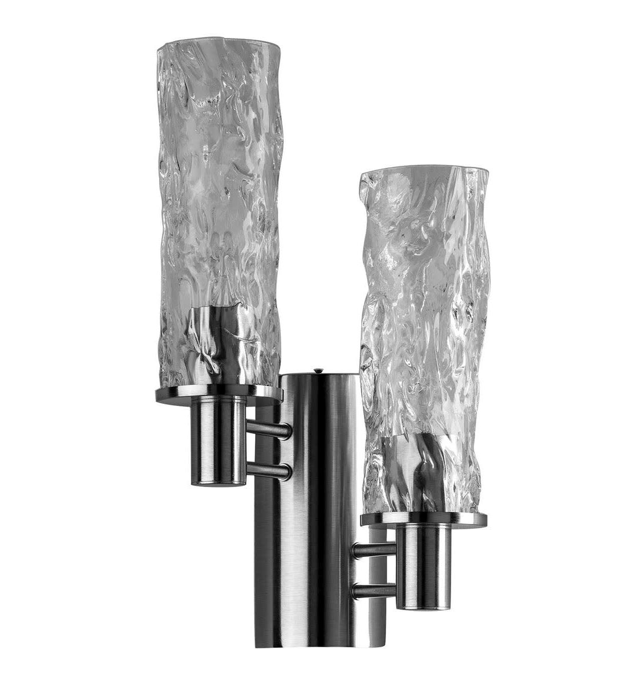 Vertical Blown Glass Wall Sconce