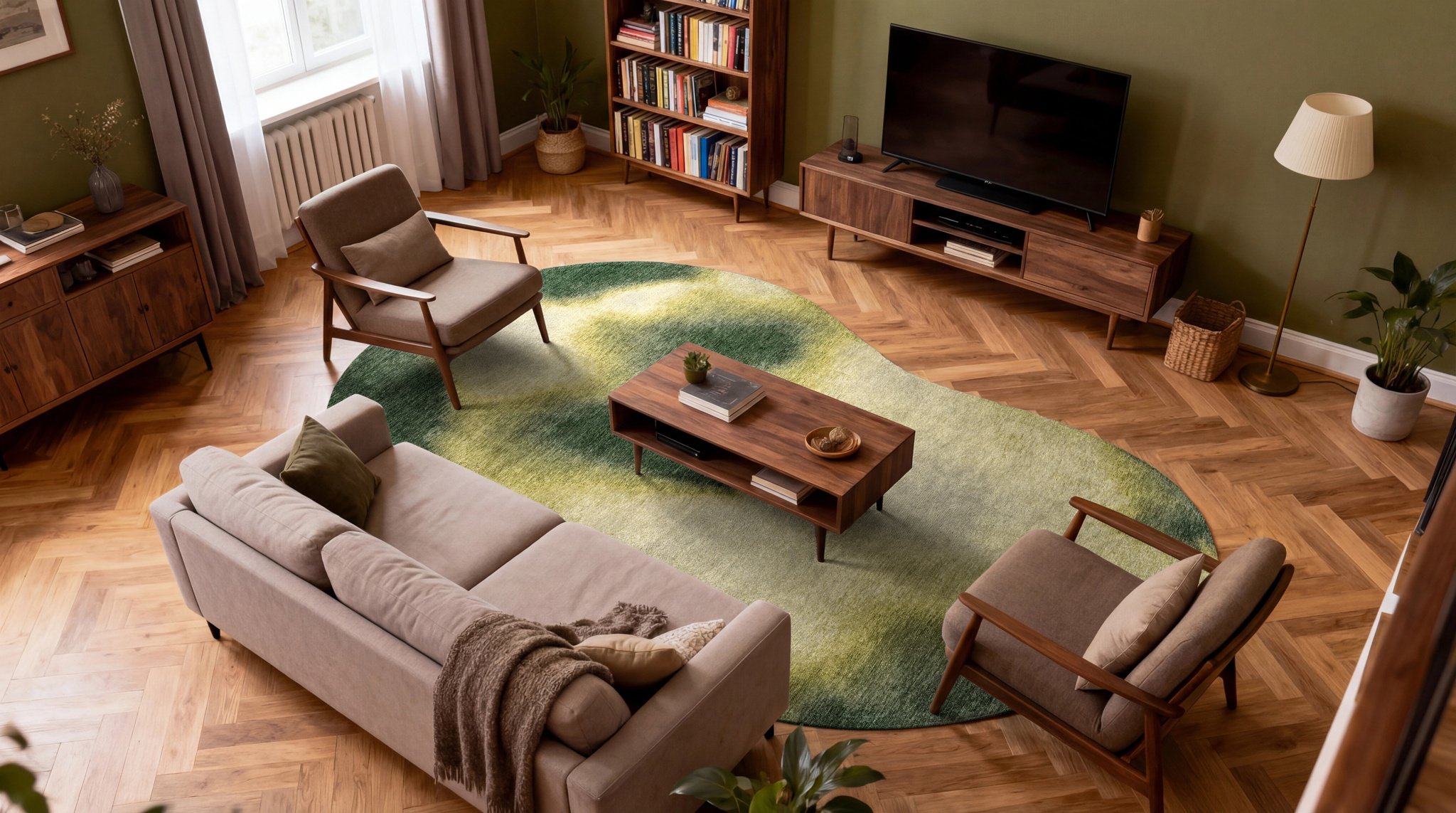 Aquarelle Leaf Rug