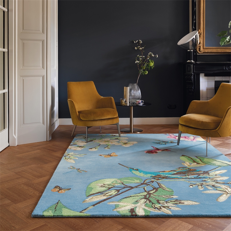 Hummingbird Blue 37808 Rug