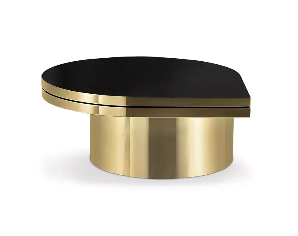 Dewdrops Polished Brass Coffee Table