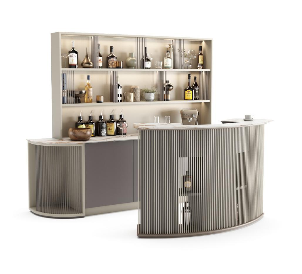 Dry Handcrafted Home Bar with Counter
