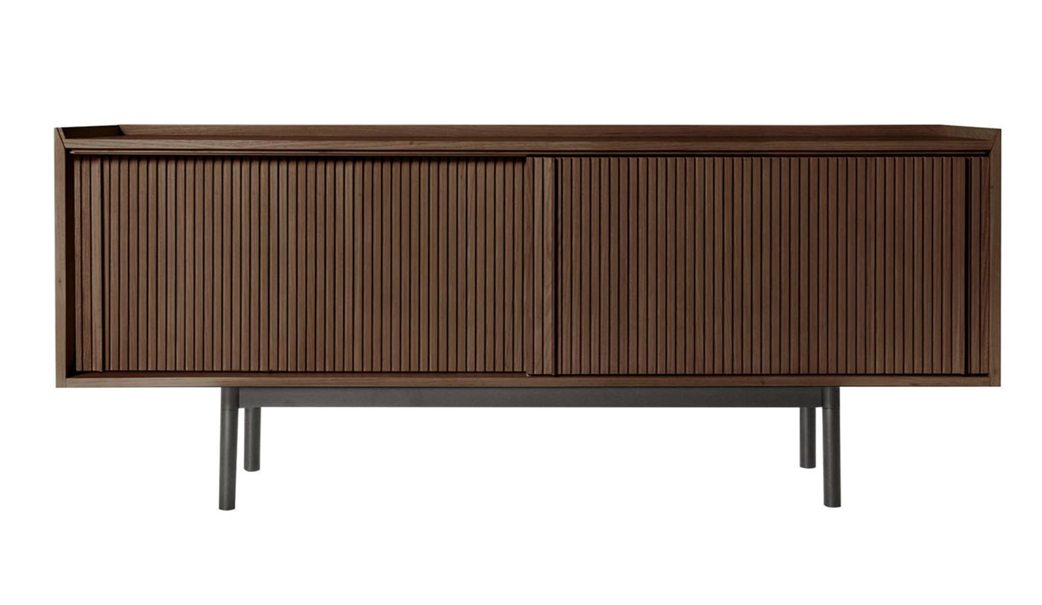 Sipario Low Premium Brown 2-Doors Sideboard Made in Italy