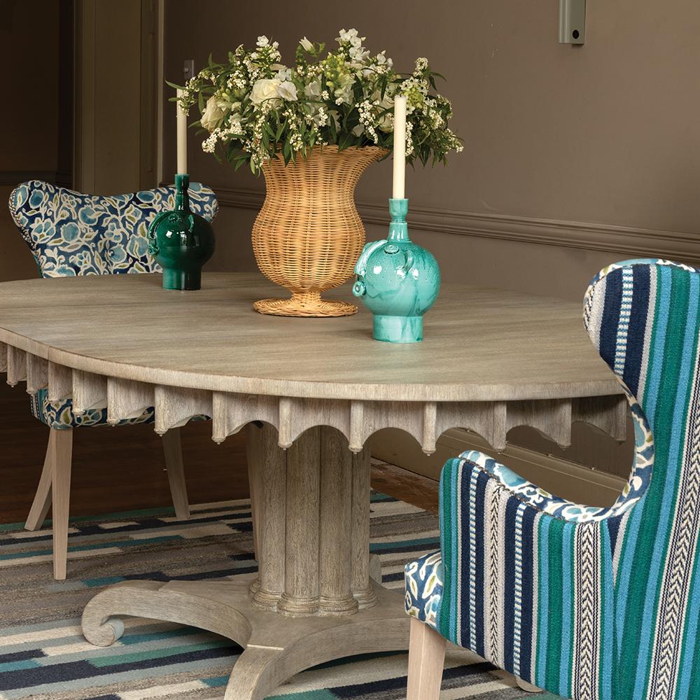 Longwood Oval Dining Table Greyed Oak