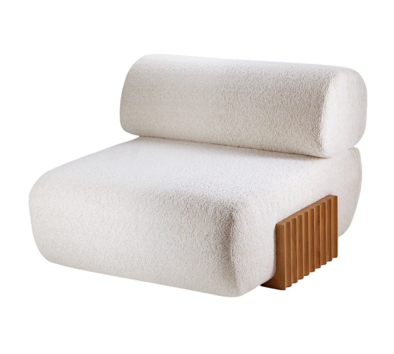 Carmel White Contemporary Armchair