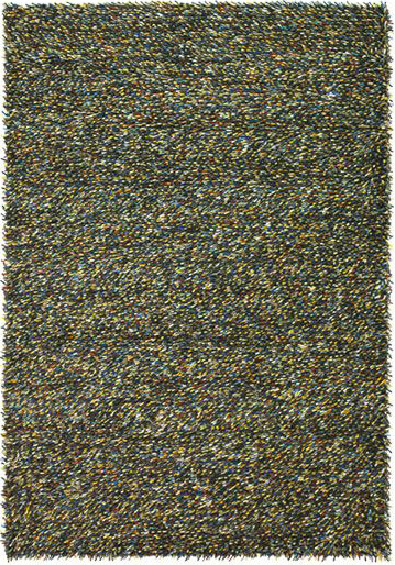 Felted Wool Multi Coloured Shaggy Rug Rocks 70407
