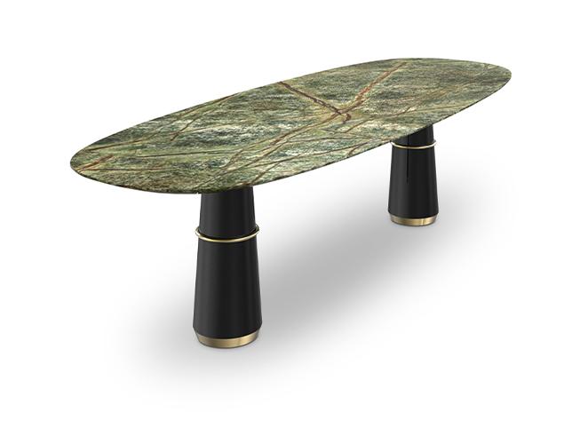 Marble Green Dining Table