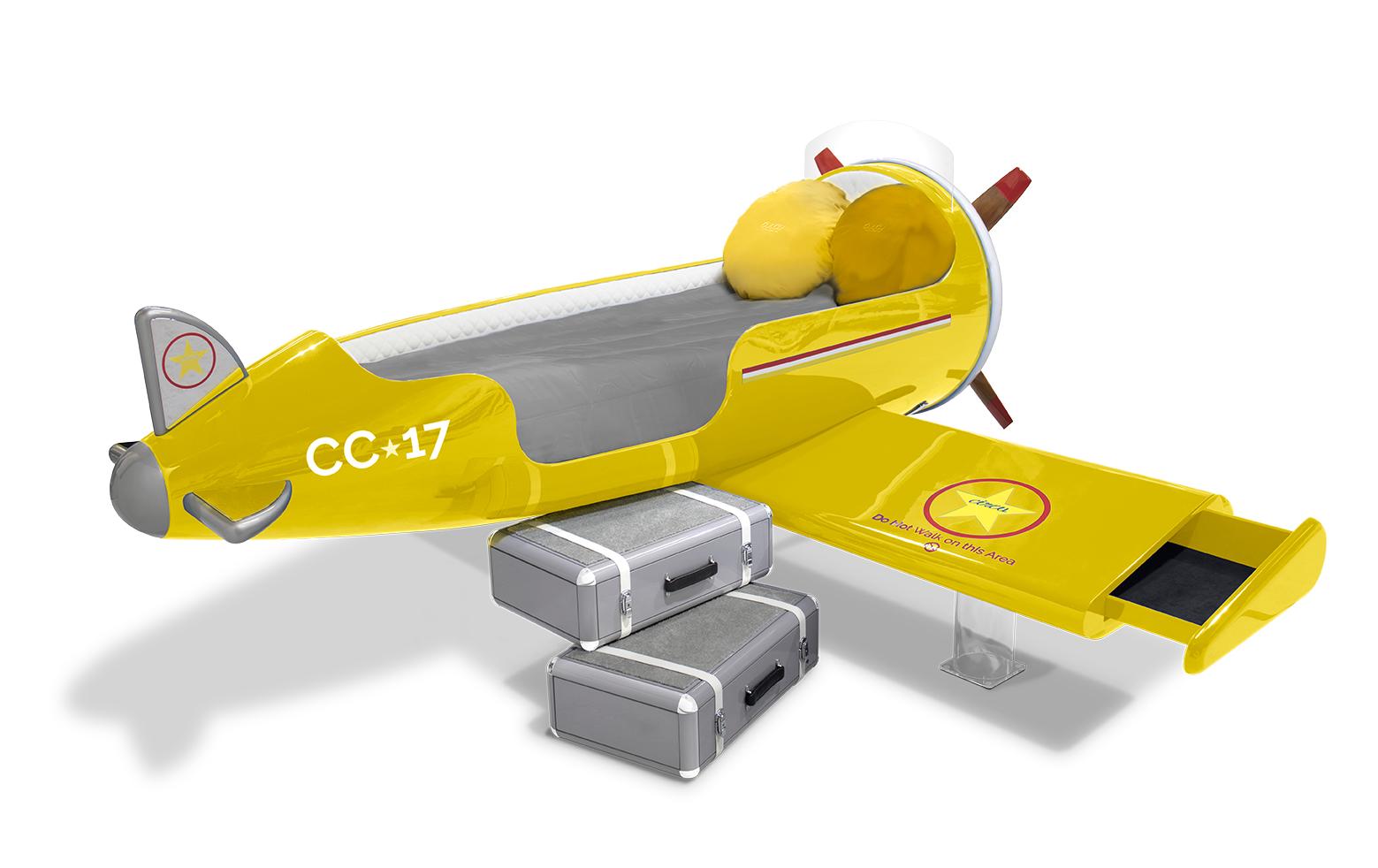 Cloud Glider Yellow Plane Bed