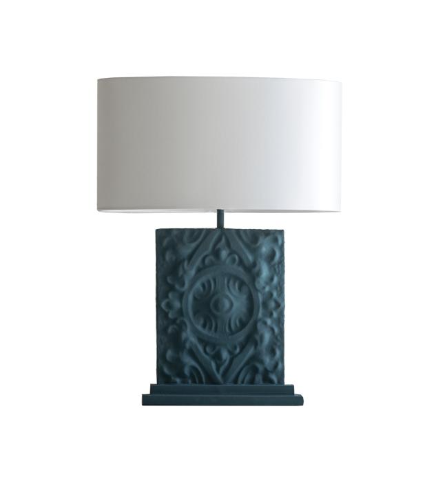 Piastrella Table Lamp in Black Jade