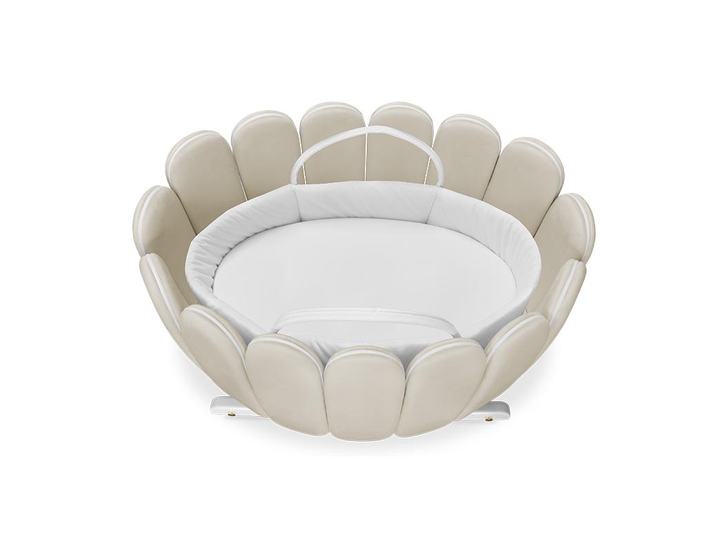 Lotus Beige Rocking Crib