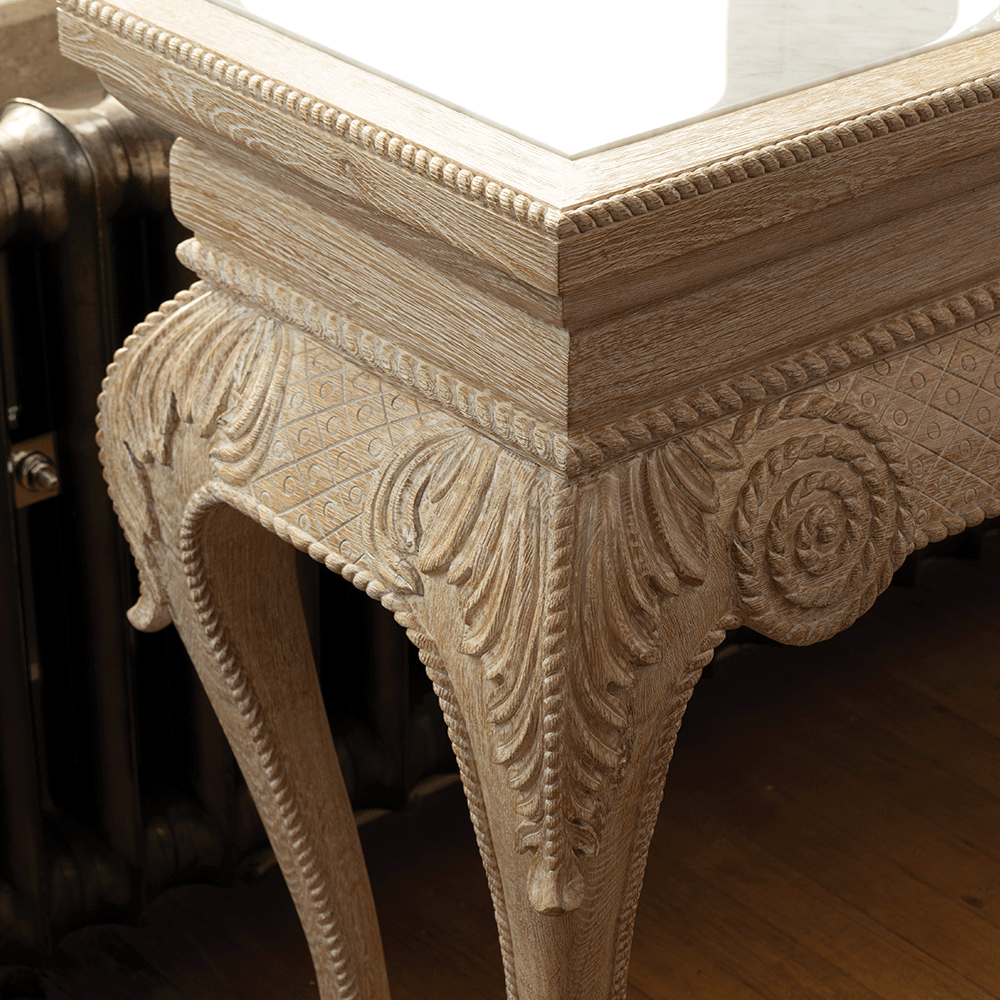 York Mini Console Venetian White Oak