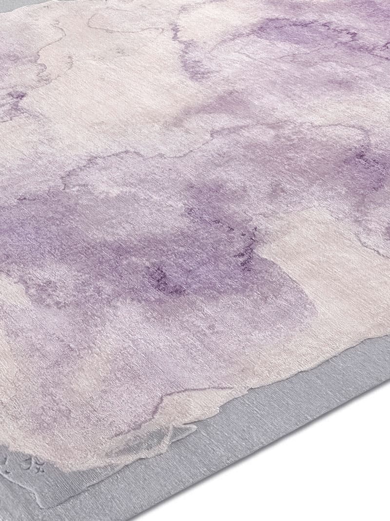 Mono Purple Luxury Hand-Knotted Rug