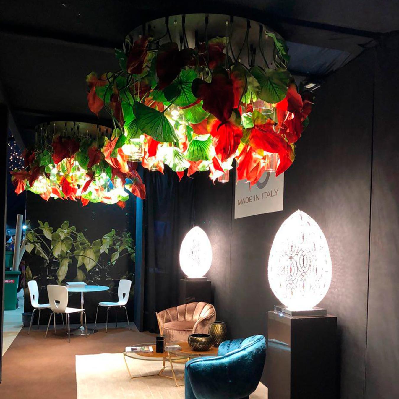 Red Anthurium Chandelier