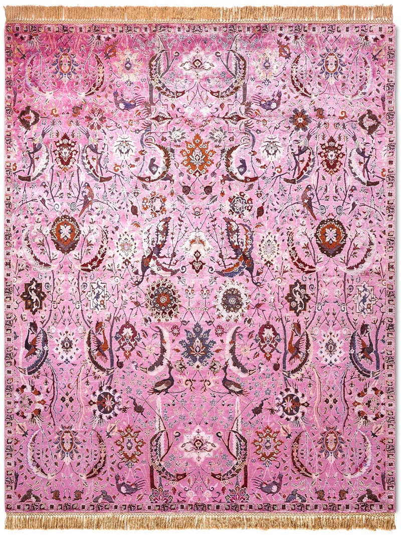 Kerman Pink Handmade Luxury Rug