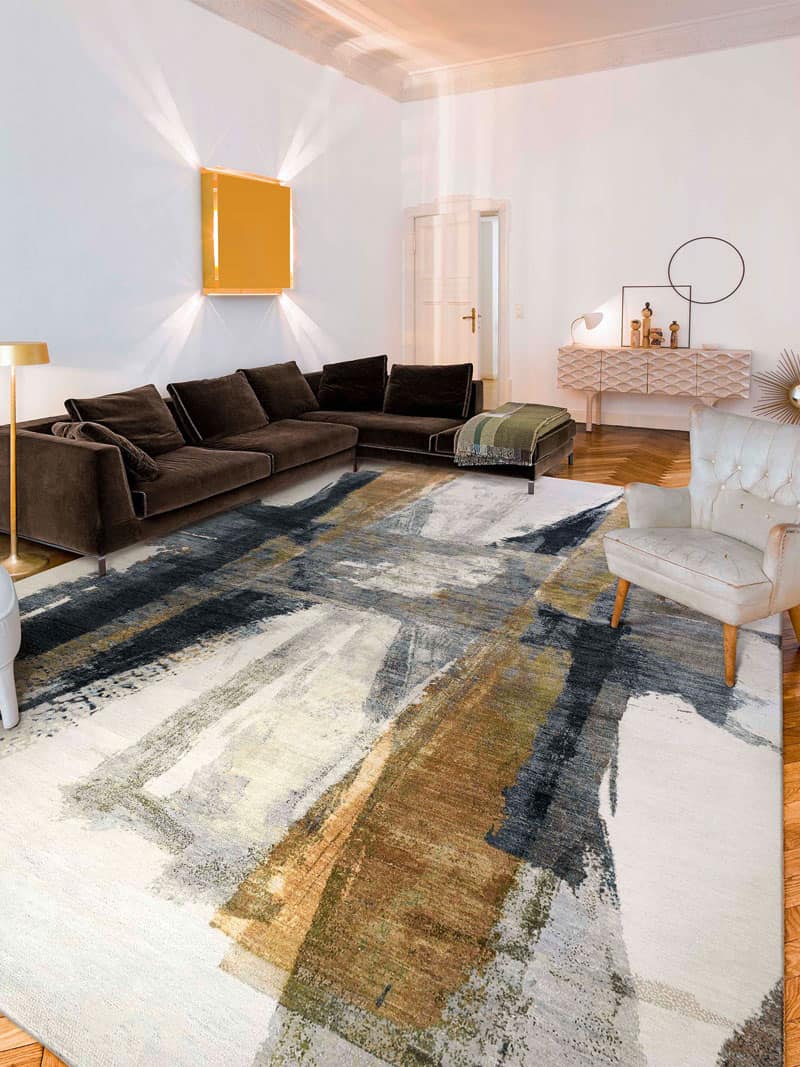 Green Rust Hand-Woven Rug | Size: 274 x 365 cm