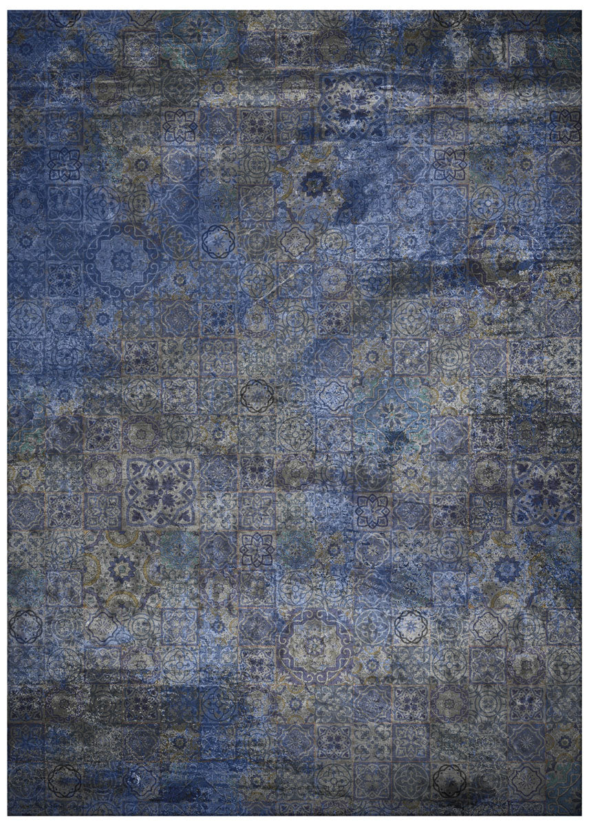 Porto Azulejo Blue Rug
