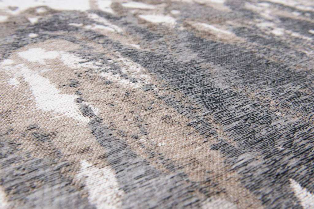 Jacquard Cotton Flatweave Rug Grey Waves ☞ Size: 280 x 360 cm
