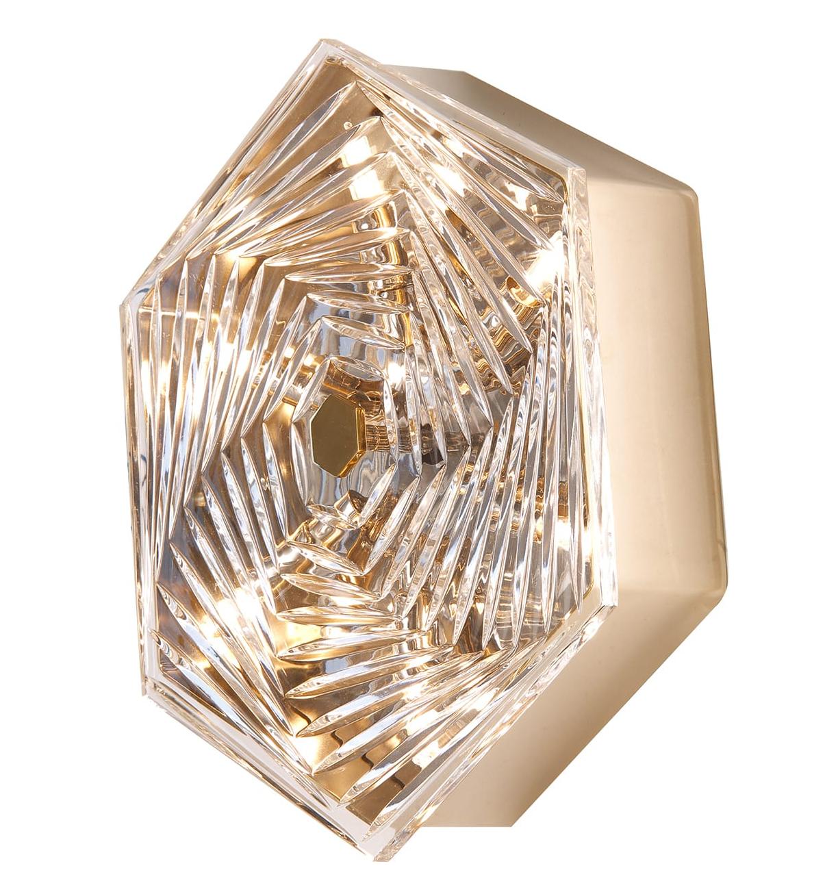 Hexagonal Crystal Wall Light