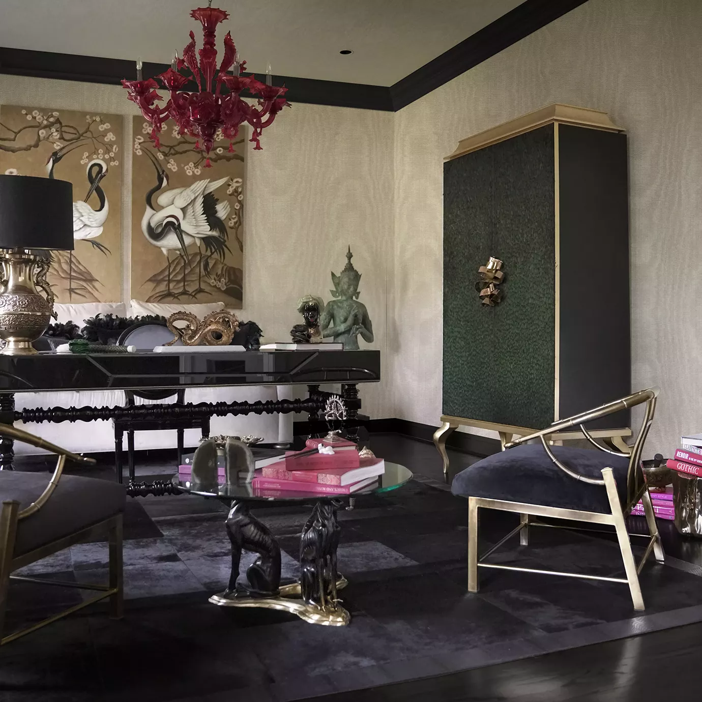 Mirage Peacock Feather Armoire