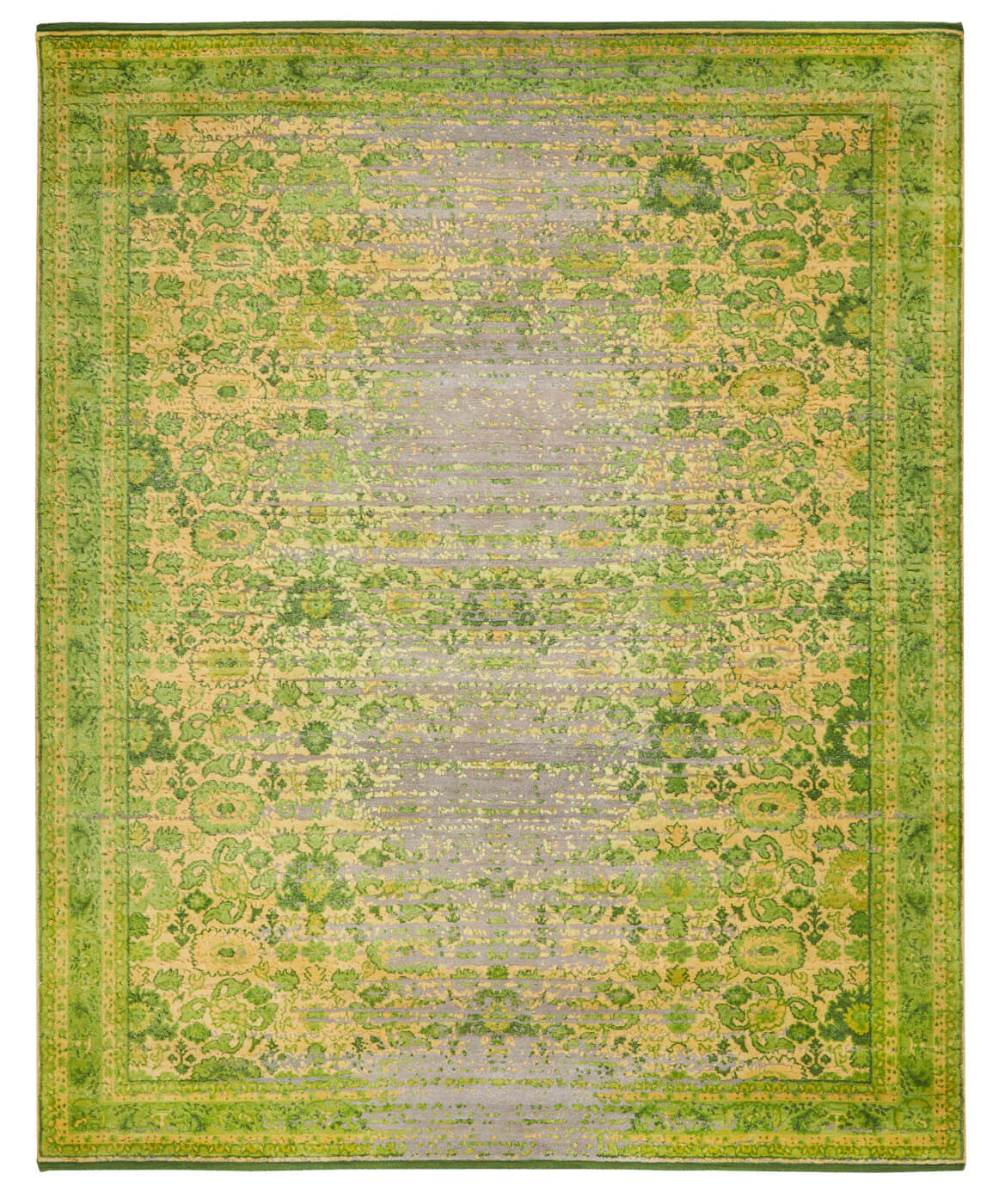 Bidjar Stomped Reverse Green Rug