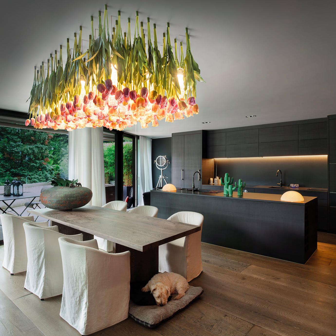 Tulip Inspired Chandelier