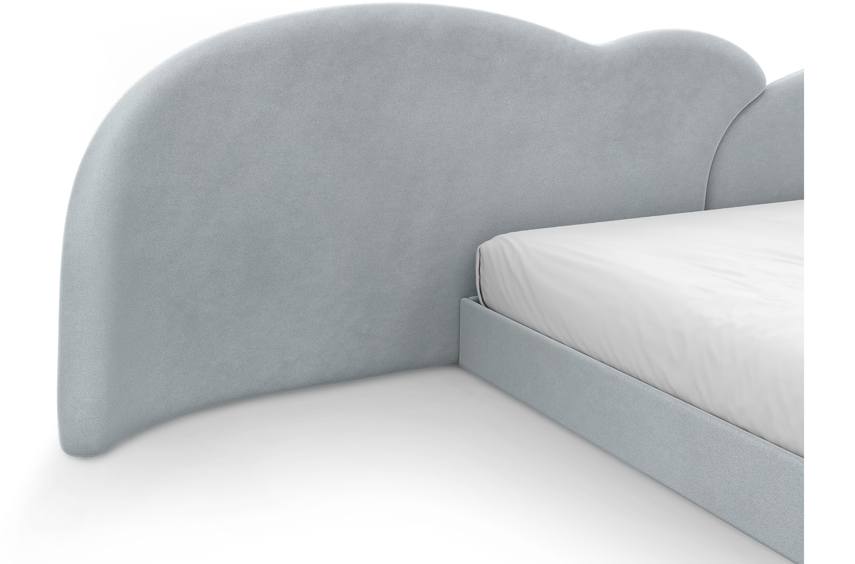 Fluffy Sky 2 Grey Children's Bed