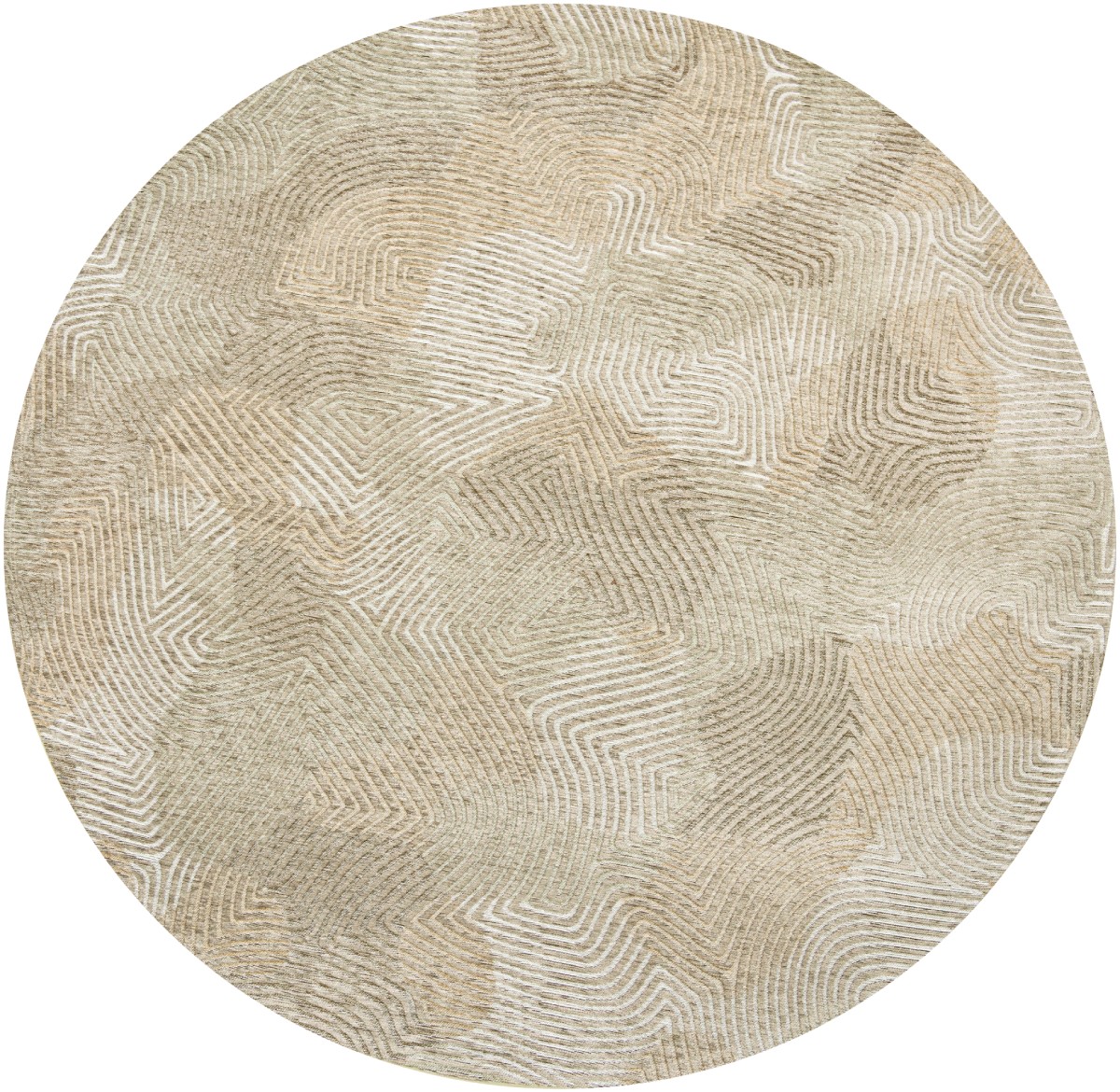 Shell Beige 9229 Round Rug