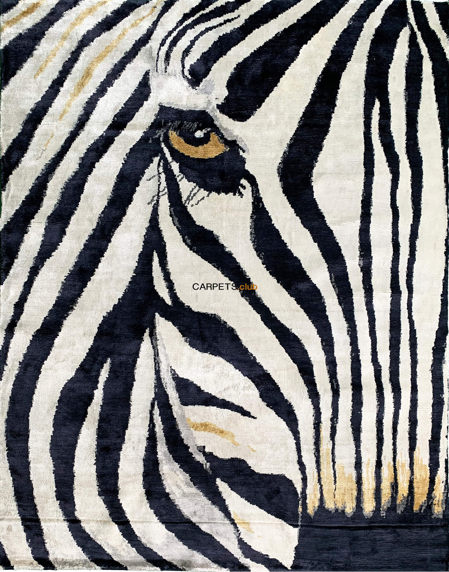 Zebra Hand-Knotted Rug ☞ Size: 170 x 240 cm