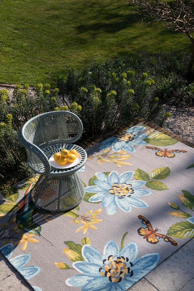 Spring Lotus Grey outdoor 438504 Rug